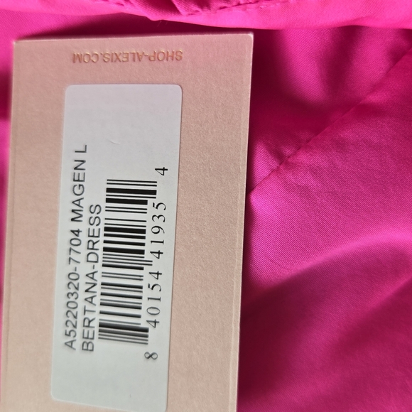 ALEXIS NWT Bertrand Cut Out Puff Sleeve Magenta Pink Mini Dress - Picture 6 of 8